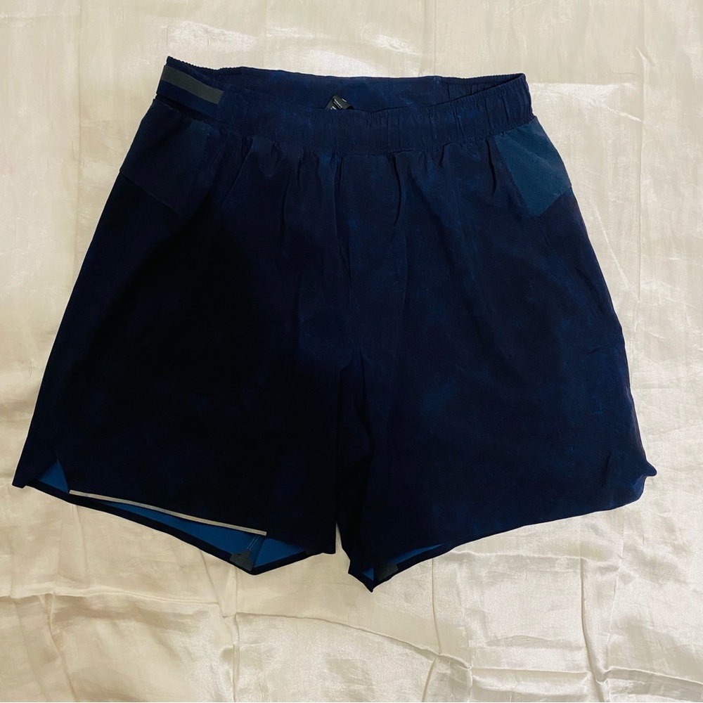 Lululemon Athletica Mens Navy Blue Surge Athletic Shorts Size Small
